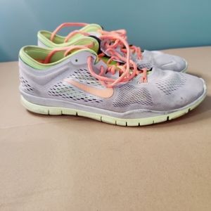 Nike Free 5.0 TR Fit 4 Womens Running Shoes Size 10 Grey Neon Yellow